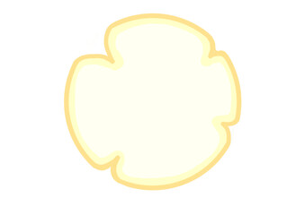 黄色パプリカのシンプル円イラスト