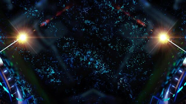 Technology digital neon blue light