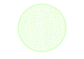 メロンのシンプル円イラスト