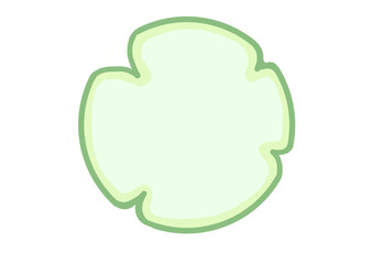 ピーマンのシンプル円イラスト