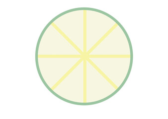 ライムのシンプル円イラスト