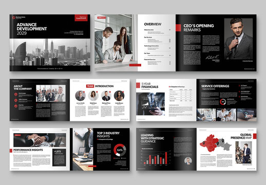 Business Brochure Template A5 Landscape Brochure