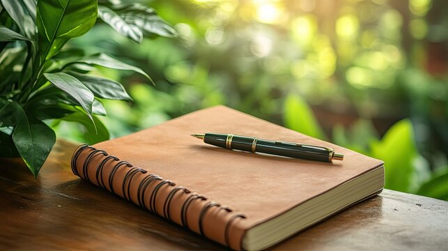 36. Blank page in a notebook with a pen, ready for writing a new chapter