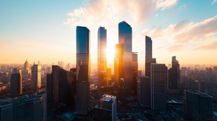 Skyscraper Symphony of Commerce