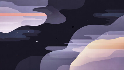 Fototapeta premium A minimalist space scene with a dark, deep background and an understated cosmic atmosphere.