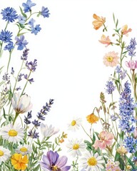 delicate watercolor painting of a variety of popular 