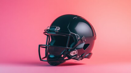 Fototapeta premium Advanced football helmet, digital impact analysis, holographic injury prevention data, cutting-edge gear trend