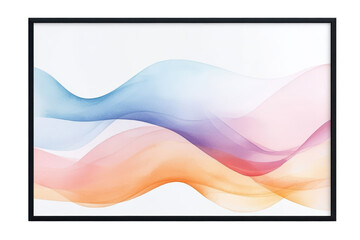 Fototapeta premium Abstract art featuring soft waves in pastel colors, perfect for modern interiors and calming environments.