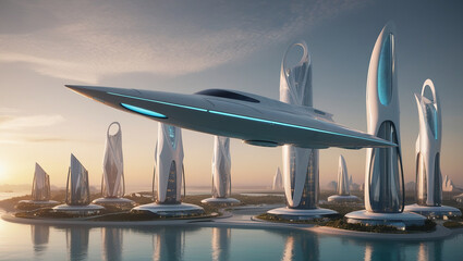 Futuristic digital artwork