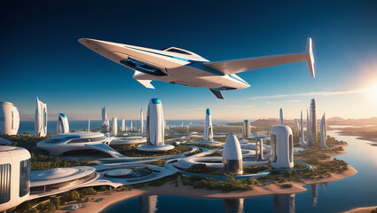 Futuristic digital artwork