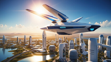 Futuristic digital artwork