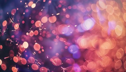 Sparkling Spectacle: A Stunning Firework Presentation in Blurred Bokeh Light