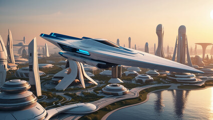 Futuristic digital artwork