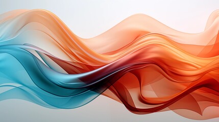 Abstract orange curved shape on a white background, designed for motion graphics animation. This fluid and captivating vector illustration with negative space for a minimalist and unique aesthetic