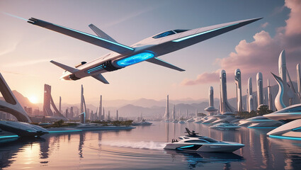 Futuristic digital artwork