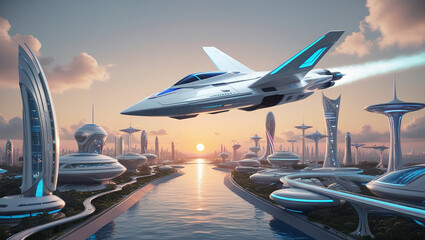 Futuristic digital artwork
