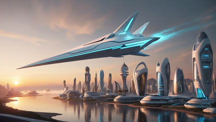 Futuristic digital artwork