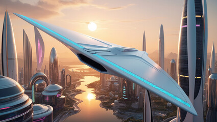 Futuristic digital artwork