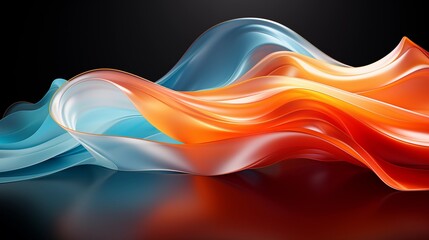 Abstract orange curved shape on a white background, designed for motion graphics animation. This fluid and captivating vector illustration with negative space for a minimalist and unique aesthetic