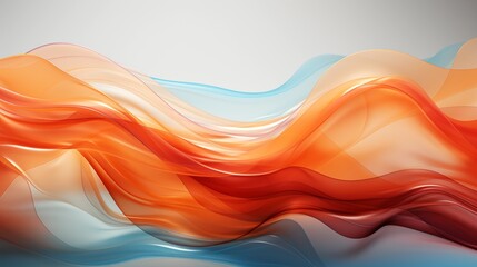 Abstract orange curved shape on a white background, designed for motion graphics animation. This fluid and captivating vector illustration with negative space for a minimalist and unique aesthetic