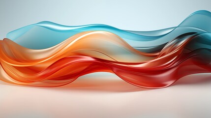 Abstract orange curved shape on a white background, designed for motion graphics animation. This fluid and captivating vector illustration with negative space for a minimalist and unique aesthetic