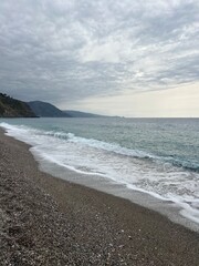 Capo Calava,  Italy. Landscape of coastline beach at Gioiosa Marea.