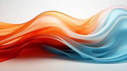 Abstract orange curved shape on a white background, designed for motion graphics animation. This fluid and captivating vector illustration with negative space for a minimalist and unique aesthetic