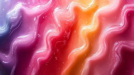 Obraz premium Colorful abstract waves in vibrant shades of pink, orange, and purple create a dynamic visual effect