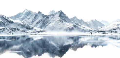 PNG Serene snowy mountain reflection
