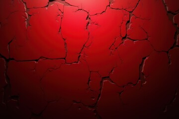 Red Cracked Surface with Subtle Lighting