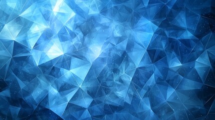 Obraz premium Abstract geometric pattern in shades of blue with a dynamic and vibrant design, perfect for backgrounds or digital artwork