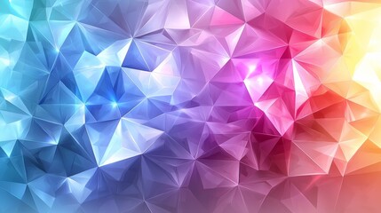 Fototapeta premium Abstract geometric pattern with vibrant colors blending together in a colorful design