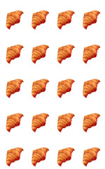 set of croissant isolated