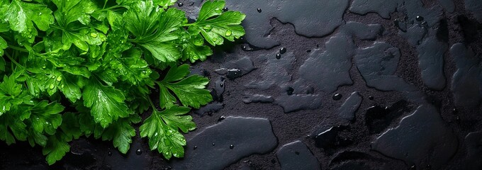 Stone Surface And Plants.  Illustration On The Theme Of Plants And Garden, Nutrition, Health And Vitamins. Generative AI