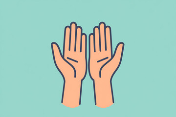 Obraz premium Minimalist support icon, featuring clean lines and simple shapes to represent assistance, care, and aid. Perfect for applications related to customer service, health, or community support.