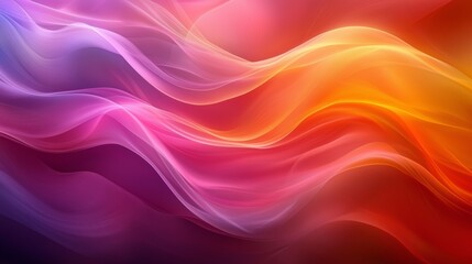 Obraz premium Colorful abstract waves flowing in vibrant hues of pink, purple, and orange creating a lively atmosphere for artistic inspiration