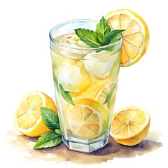 Fototapeta premium glass of lemonade