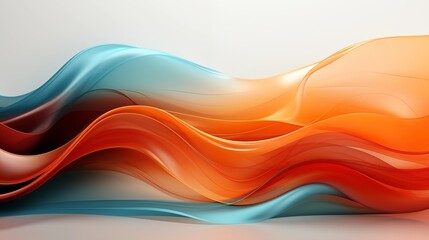 Abstract orange curved shape on a white background, designed for motion graphics animation. This fluid and captivating vector illustration with negative space for a minimalist and unique aesthetic