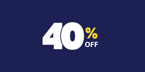 ( Discount 40% percent) Vector Illustration