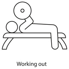 Working Out Icon. Vector Icon Design
