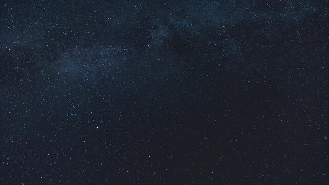 The Milky Way moving across the night sky. Captures the mesmerizing motion of stars and cosmic detail in a clear, dark sky