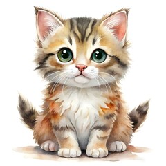 Fototapeta premium watercolor kittens isolated on white