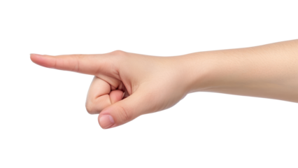 PNG  Index finger hand pointing white background.