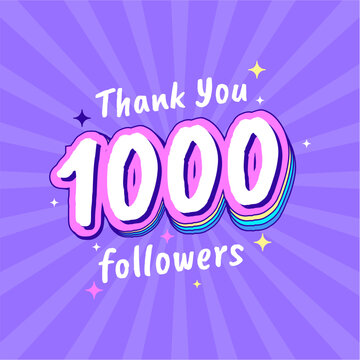 Thank you 1k follower poster design