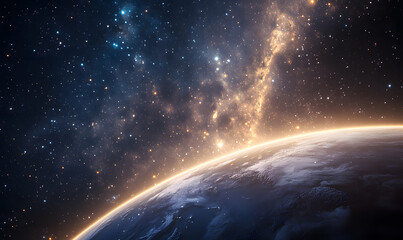 Obraz premium graphics of space, planets, and astronauts on a white background.