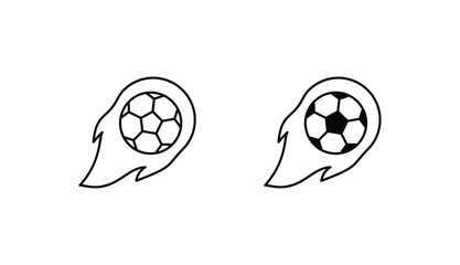 Obraz premium Football Shot icon design with white background stock illustration