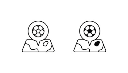 Map icon design with white background stock illustration