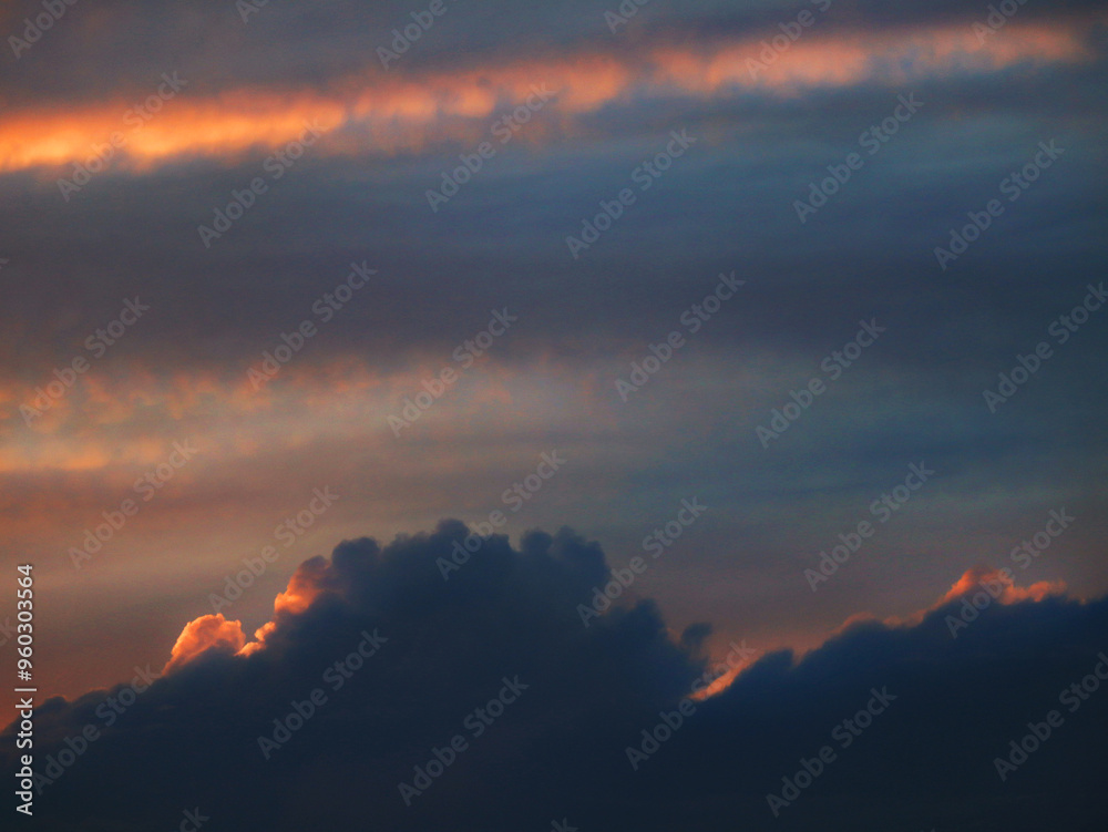 Wall mural sunset sky clouds