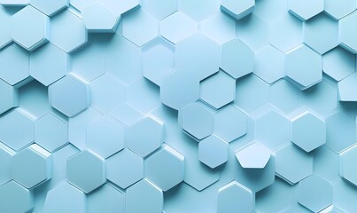 Fototapeta premium Digital blue Futuristic hexagonal elements. Medical, technology or science design.