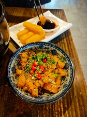 Sichuan Spicy Potato with Brown Sugar Rice Cake